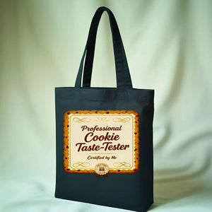 Cookie Taste Tester Tote Bag with funny official meme design