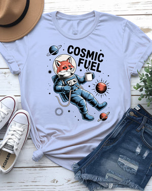 Cosmic Fuel Funny Fox Lovers Coffee Lover Tee by Memez Store