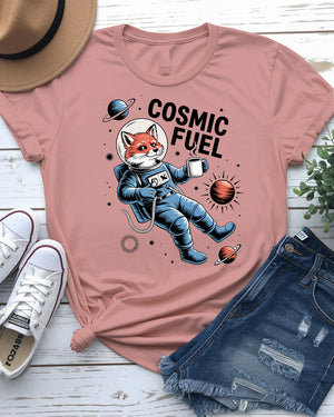 Cosmic Fuel Funny Fox Lovers Coffee Lover Tee by Memez Store
