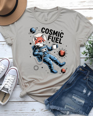 Cosmic Fuel Funny Fox Lovers Coffee Lover Tee by Memez Store
