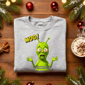 Cosmo Language Sweatshirt, funny galaxy meme pullover, unisex cosmic humor apparel, aesthetic space lover gift sweatshirt by Memez.Store, universe language funny outfit 2025.