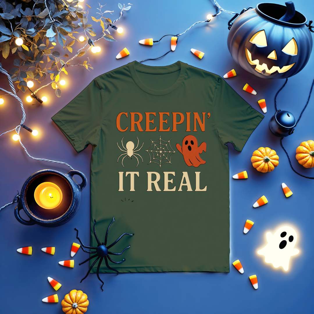 Funny unisex Halloween shirt with meme-style typography