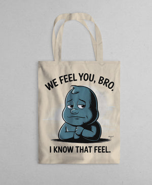 Dark Humour Funny Tote Bag featuring a witty and edgy design, perfect for fans of dark comedy