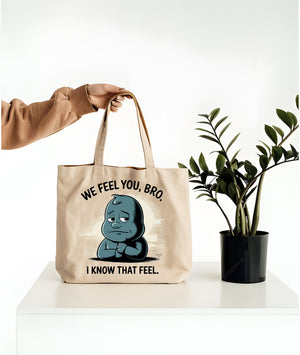 Dark Humour Funny Tote Bag featuring a witty and edgy design, perfect for fans of dark comedy