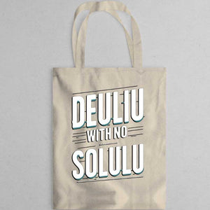 Delulu With Solulu Tote Bag meme canvas design