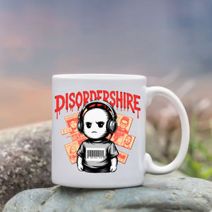 “DisorderShire novelty gag gift mug for meme fans