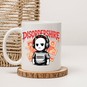DisorderShire meme cup for tea, coffee, or hot cocoa