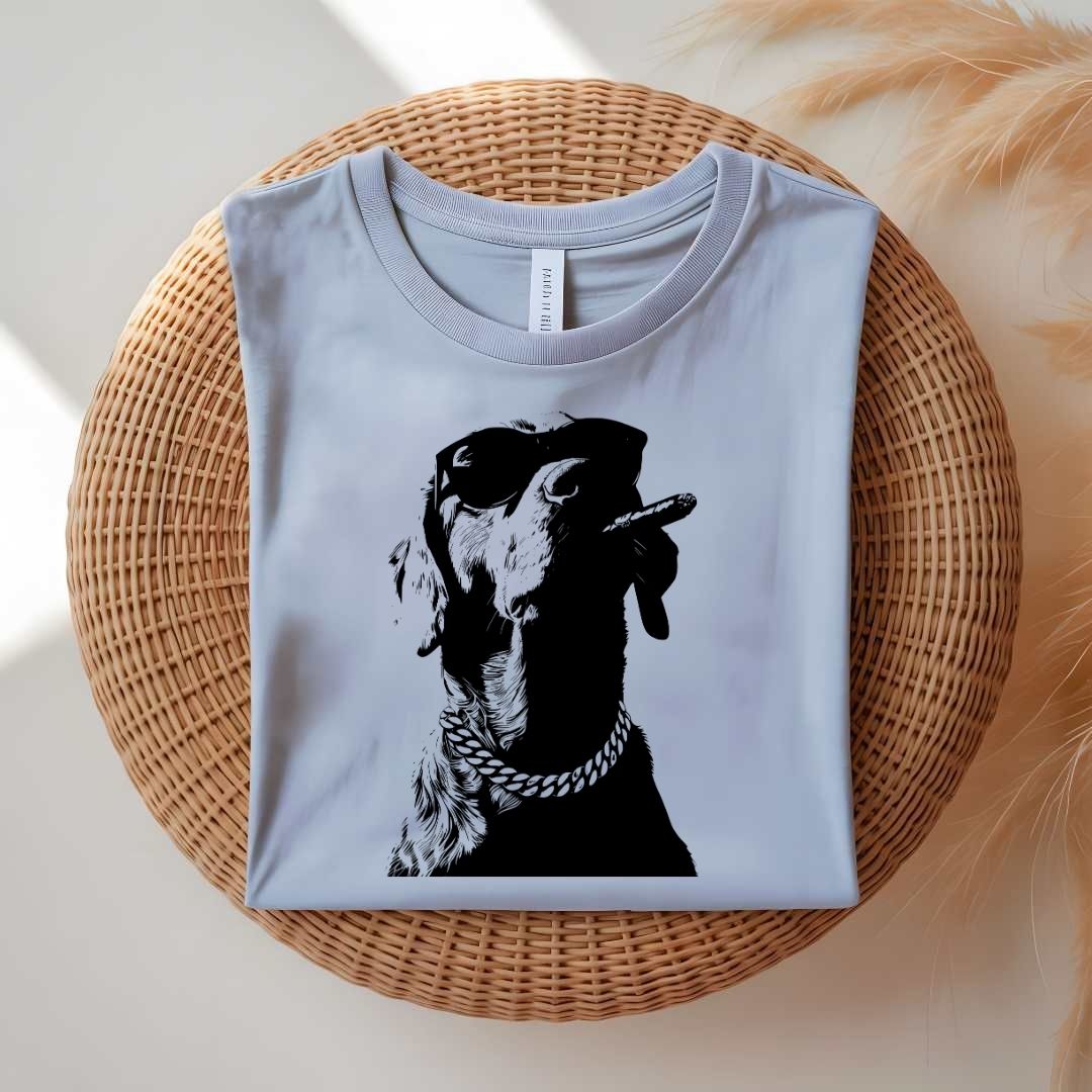 Don Dog black and white funny mafia dog meme t-shirt