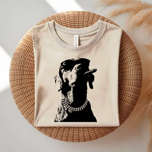 Don Dog black and white funny mafia dog meme t-shirt