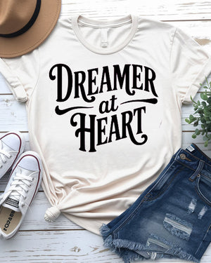 Minimalist dream-themed graphic tee for creatives and free spirits