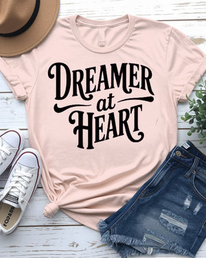 Minimalist dream-themed graphic tee for creatives and free spirits