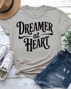 Minimalist dream-themed graphic tee for creatives and free spirits