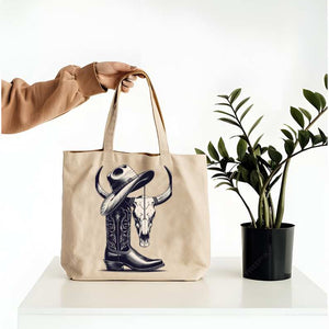 Durable cowboy style canvas tote for accessories and daily use