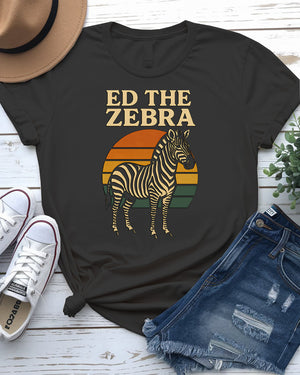 ED The Zebra Tee – Quirky Funny Animal Meme Shirt by Memez Store