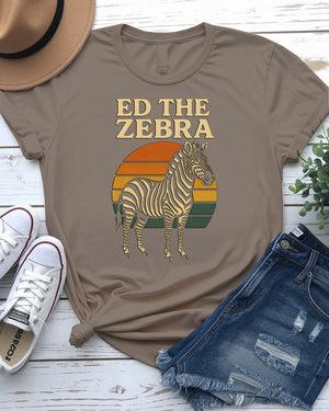 ED The Zebra Tee – Quirky Funny Animal Meme Shirt by Memez Store