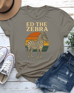 ED The Zebra Tee – Quirky Funny Animal Meme Shirt by Memez Store