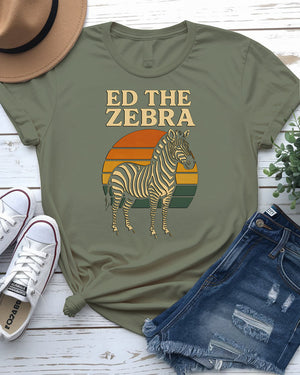 ED The Zebra Tee – Quirky Funny Animal Meme Shirt by Memez Store