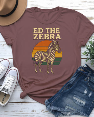 ED The Zebra Tee – Quirky Funny Animal Meme Shirt by Memez Store