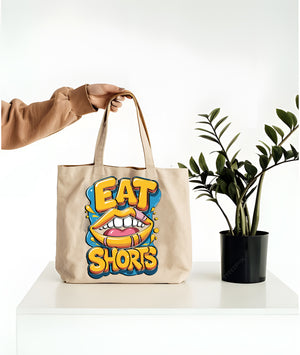Eat Shorts funny tote bag