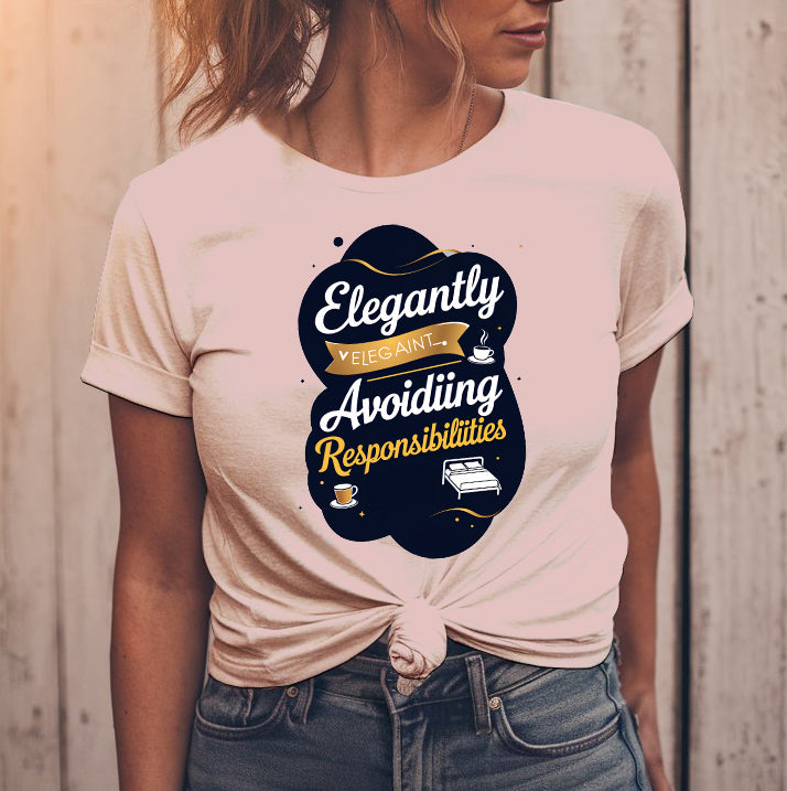 Avoid Responsibility Funny Tee - Humor Apparel | Memez Store