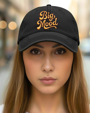 Embroidered Big Mood meme cap funny typography hat
