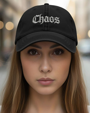 Funny embroidered chaos dad hat by Memez Store