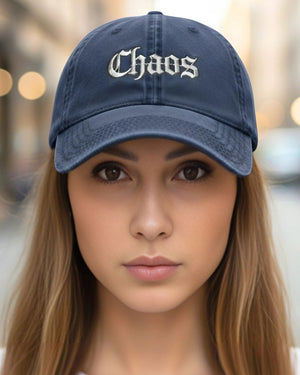 Funny embroidered chaos dad hat by Memez Store