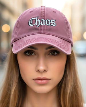 Funny embroidered chaos dad hat by Memez Store