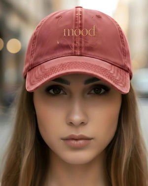 Embroidered Mood meme cap funny typography hat