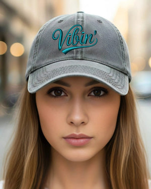 Funny embroidered vibin cap by Memez Store