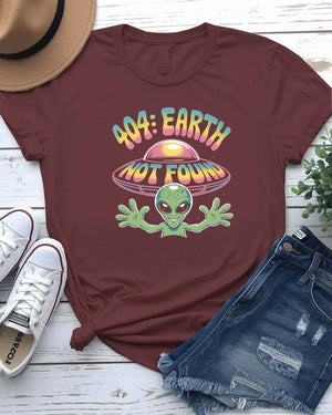 Error 404 Earth Not Found Funny Meme Tee by Memez Store – Unisex”