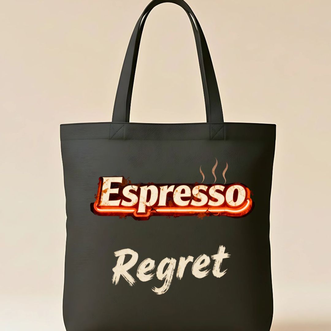 Espresso Regret Funny Coffee Meme Tote Bag