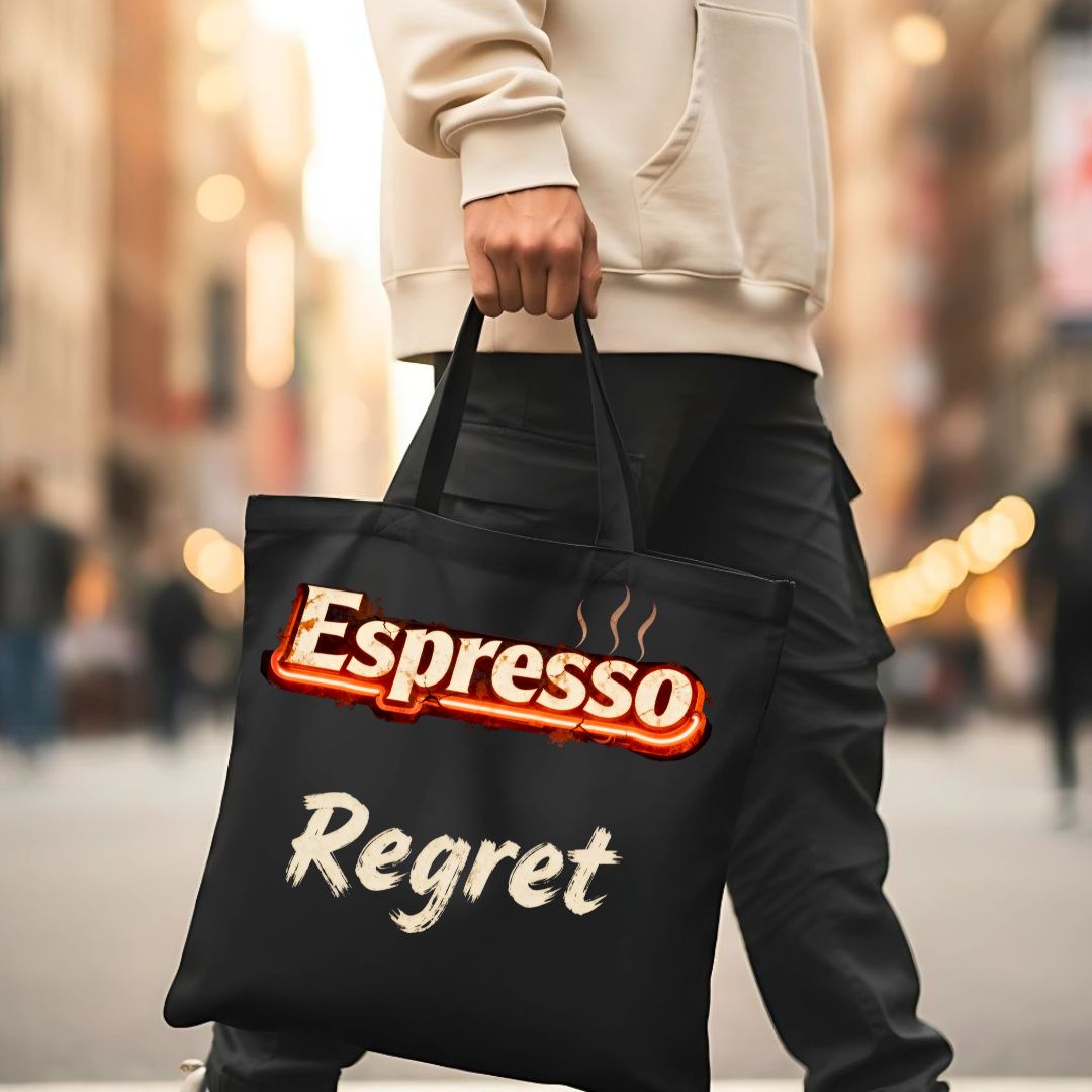 Espresso Regret Funny Coffee Meme Tote Bag