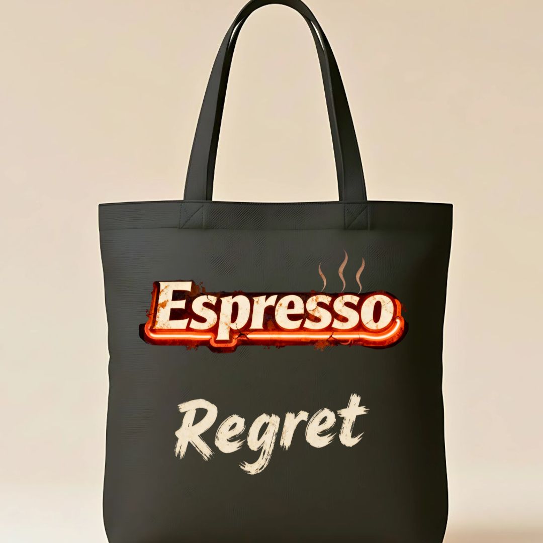 Espresso Regret Funny Coffee Meme Tote Bag
