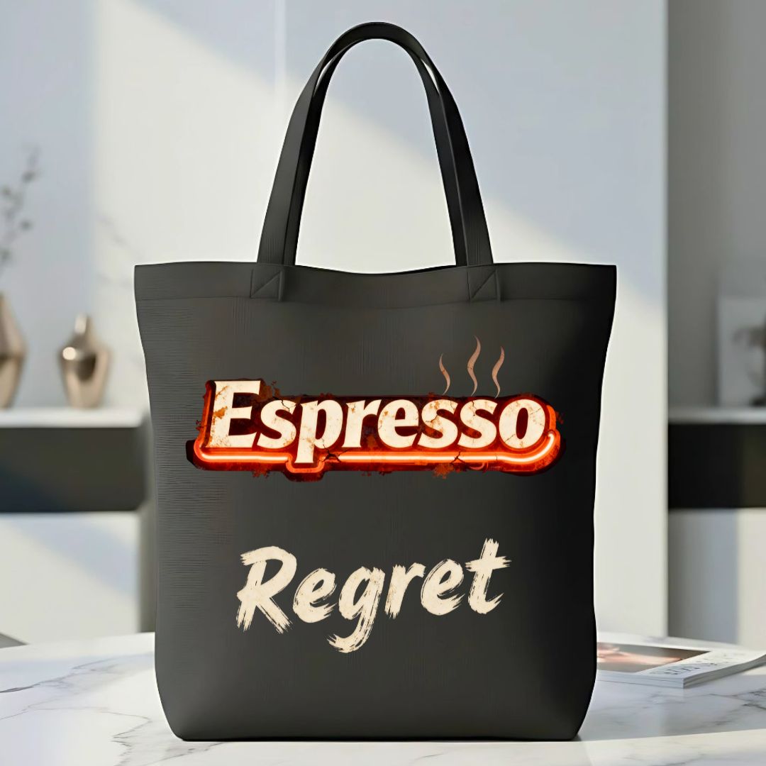 Espresso Regret Funny Coffee Meme Tote Bag