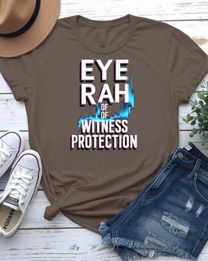 Eye Rah Tee funny meme t-shirt with sarcastic pun graphic – unisex jersey short sleeve shirt, made to order by Memez Store