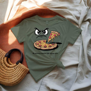 Eye on Last Pizza Slice Meme T-Shirt by Memez Store