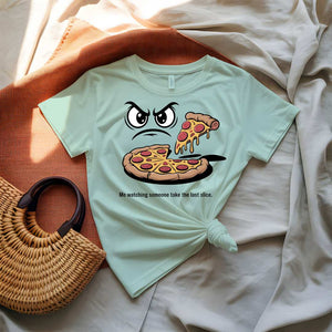 Eye on Last Pizza Slice Meme T-Shirt by Memez Store