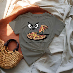 Eye on Last Pizza Slice Meme T-Shirt by Memez Store
