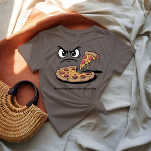 Eye on Last Pizza Slice Meme T-Shirt by Memez Store
