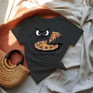 Eye on Last Pizza Slice Meme T-Shirt by Memez Store
