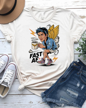 Fast AF funny parody t-shirt for runners