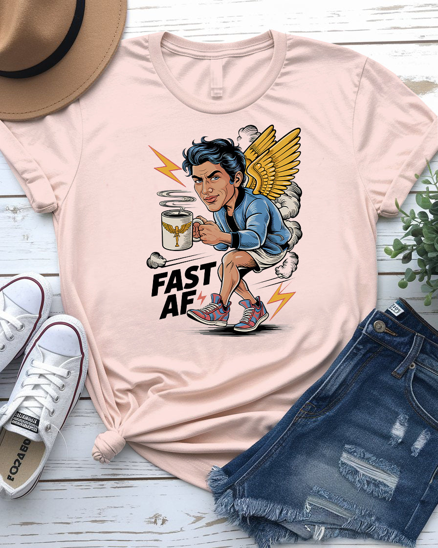 Fast AF funny parody t-shirt for runners