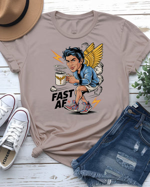 Fast AF funny parody t-shirt for runners