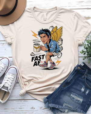 Fast AF funny parody t-shirt for runners