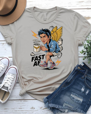 Fast AF funny parody t-shirt for runners