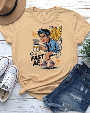 Fast AF funny parody t-shirt for runners