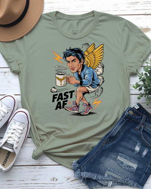 Fast AF funny parody t-shirt for runners