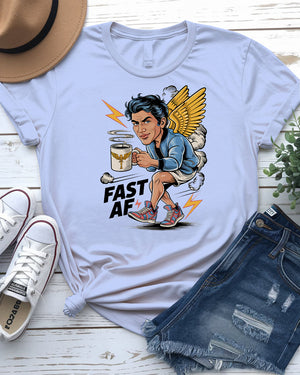 Fast AF funny parody t-shirt for runners