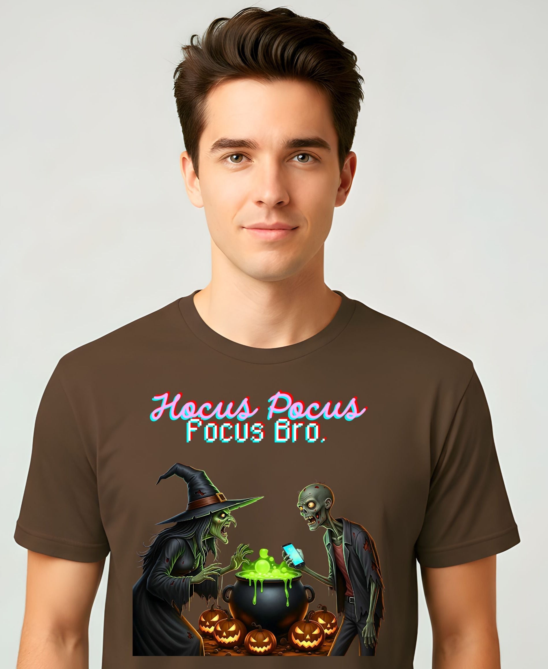 Focus Bro Halloween Meme Funny Tee – spooky meme t-shirt with funny distracted text design and Halloween typography”
